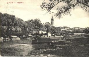 1911 Győr, Rábahíd, DDSG uszály