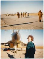 cca 1943-1990 Kis militária tétel: katonai fotók, összesen 7 db, egy részük hátulján feliratozva, kü...