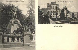 1928 Ikervár, Gróf Batthyány Lajos szobra, M. kir. Hadiárva intézet