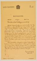 1939 Bp., rendőrörmester jelentése a IX. ker. Epres-erdőben folyó prostitúcióról, fejléces papíron