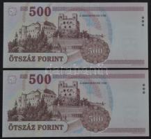 2008. 500Ft "EC" (2x) sorszámkövetők, nyomdai papírránc T:I