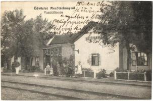 1913 Mezőtárkány, Vasútállomás (Rb)