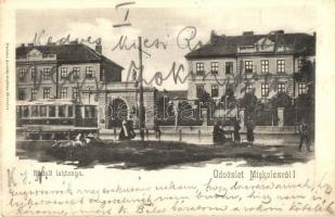 1903 Miskolc, Rudolf laktanya, villamos. Gedeon András kiadása
