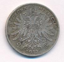 Ausztria 1913. 2K Ag Ferenc József T:2 Austria 1913. 2 Corona Ag Franz Joseph C:XF Krause KM#2821