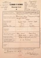 Nagy okmány tétel, számlák, keresztlevél, kivonat, stb., több száz darab