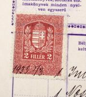 Nagy okmány tétel, számlák, keresztlevél, kivonat, stb., több száz darab