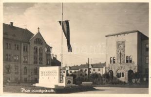 1936 Pécs, Országzászló. So. Stpl