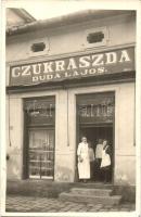 1928 Salgótarján, Duda Lajos cukrászdája. photo