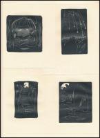 Gy. Szabó Béla (1905-1985): 10 db ex libris, fametszet, papír, jelzés nélkül, különböző méretben