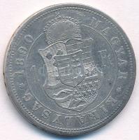 1890KB 1Ft Ag "Ferenc József / Fiume címer" T:2-,3 
Adamo M15