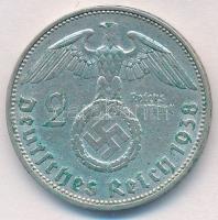 Német Harmadik Birodalom 1938J 2M Ag "Hindenburg" T:2 patina
German Third Reich 1938J 2 M...