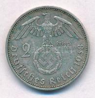 Német Harmadik Birodalom 1938A 2M Ag "Hindenburg" T:2 patina
German Third Reich 1938A 2 M...