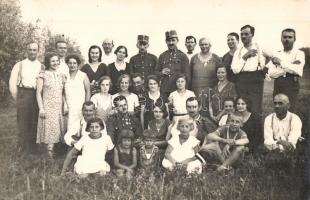 1934 Algyő, Szegedi csendőr altisztek társasága a kirándulás alkalmával. group photo (Rb)