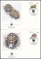 WWF Greek turtle set 4 FDC WWF: Görög teknős sor 4 db FDC-n