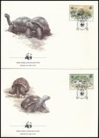 WWF Torti D'er set 4 FDC WWF: Aldabrai óriásteknős sor 4 db FDC-n