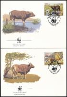 WWF set 4 FDC WWF sor 4 db FDC-n