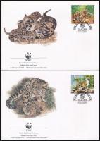 WWF Foggy Panther set 4 FDC WWF: Ködfoltos párduc sor 4 db FDC-n