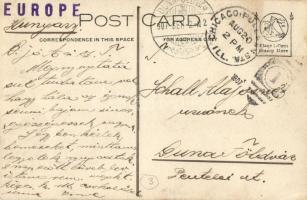 1907 The Chicago Fresh Roasted. American popcorn popper machine with vendors. photo