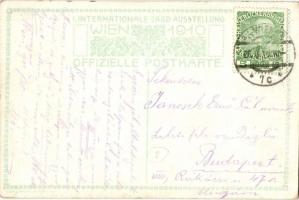 1910 Wien, Internationale Jagdausstellung, Ungarisches Jagdschloss. Druck und Verlag J. Weiner / mag...