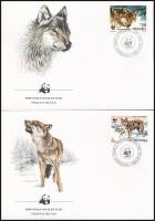 WWF Wolf set 4 FDC WWF: Farkas sor 4 db FDC-n