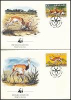 WWF Gazelle set 4 FDC WWF: Gazella sor 4 db FDC-n