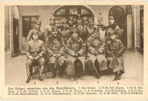 1918 Der Kaiser umgeben von den Heerführern / WWI K.u.K. military, emperor surrounded by the army leaders