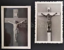 1943 Budapest, Dénes Miklós (?-?) fafaragó munkái a Műcsarnok tavaszi kiállításán, 22 db fotó, album...