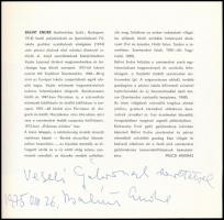 Bálint Endre képei/Korniss Dezső Kolozsváry Ernő gyűjteményében. Szentendre, 1975, Művésztelepi Galé...
