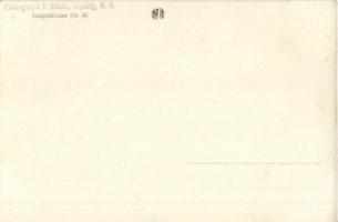 Aspand, Hauptstrasse / Ceremony with priests and music band in rain. Photograph F. Heine