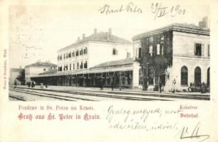 1900 Pivka, St. Petra na Krasu, San Pietro del Carso, St. Peter in Krain; Kolodvor / Bahnhof / railway station