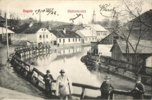 1910 Ungvár, Uzshorod, Uzhhorod, Uzhorod; Csatorna utca, templom / Canal, street, church
