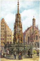 Nürnberg, Nuremberg; 11 pre-1945 art postcards s: Sollmann