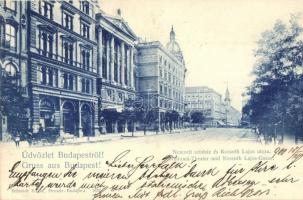 1900 Budapest VIII. Nemzeti Színház, Kossuth Lajos utca, Dober Ede üzlete