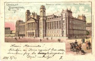 1899 Budapest V. Igazságügyi palota. Kunstanstalt Rosenblatt litho  (EK)