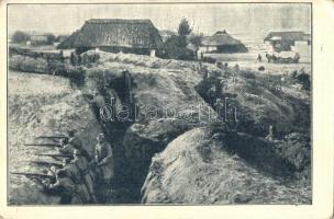 1915 Österreichischer Schützengräben in einem polnischen Dorfe / WWI K.u.K. military trench in a Polish village