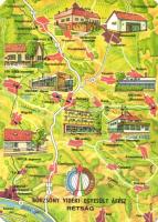 22 db MODERN térképes motívumlap / 22 modern motive postcards; maps