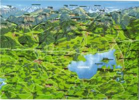 22 db MODERN térképes motívumlap / 22 modern motive postcards; maps