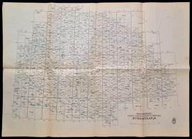cca 1910 Magyarország 25.000, 75.000-es és 200.000-es térképeinek áttekintőlapja, Bp. M. Kir. Honvéd Térképészeti Intézet, 52x74 cm.