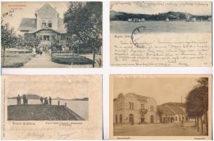 10 db RÉGI képeslap, sok balatoni város egy litho lappal / 10 pre-1945 postcards, many Hungarian tow...