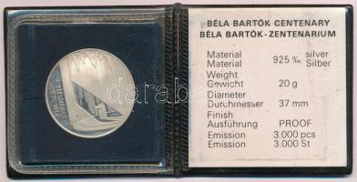 Fülöp Zoltán (1951-) 1981. "Bartók Béla / A kékszakállú herceg vára" Ag emlékérem ÁPV plas...