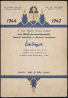 1947 Az Isteni Megváltó Leányai Budapest Szt. Margit Leánygimnáziumának Nőnevelő Intézetének és Általános Iskolájának évkönyve az 1944-45.,1945-46. és 1946-47. iskolai évről. Szerk.: Szabó M. Erika. Bp.,1947, Isteni Megváltó Leányai Szerzetesrend, 145 p.+1 melléklettel. Kiadói papírkötés.