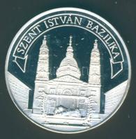 "Budapest-Szt.István Bazilika" modern Ffém emlékérem T:PP