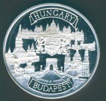 "Budapest-Hősök tere" modern Ffém emlékérem T:PP