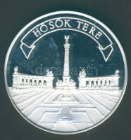 "Budapest-Hősök tere" modern Ffém emlékérem T:PP