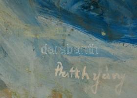 Batthányi jelzéssel: Női fej. Olaj, farost, foltos, 55×39 cm