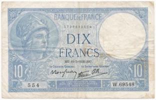 Franciaország 1939. 10Fr T:III France 1939. 10 Francs C:F