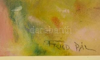 Fried jelzéssel: Női fej. Pasztell, papír, üvegezett keretben, 31×22 cm