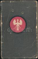 1922 Lengyel útlevél, amerikai vízummal, hiányzó fotóval / Republic of Poland passport with American...