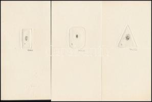 Dániel Viktor (1926- ): 8 db ex libris, rézkarc, papír, jelzettek, különböző méretben