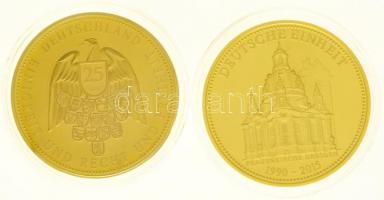 Németország 2015. "A Német újraegyesítés 25. évfordulója" aranyozott Cu-Ni emlékérem + 201...